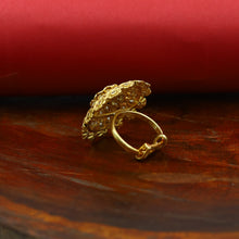 Kundan Cocktail Adjustable Green Ring 15537-2684