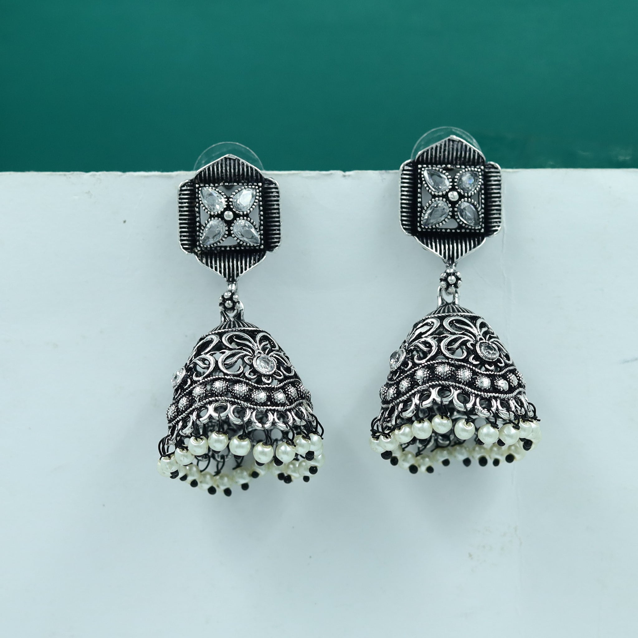 Jhumki Oxidized Earring 11600-81