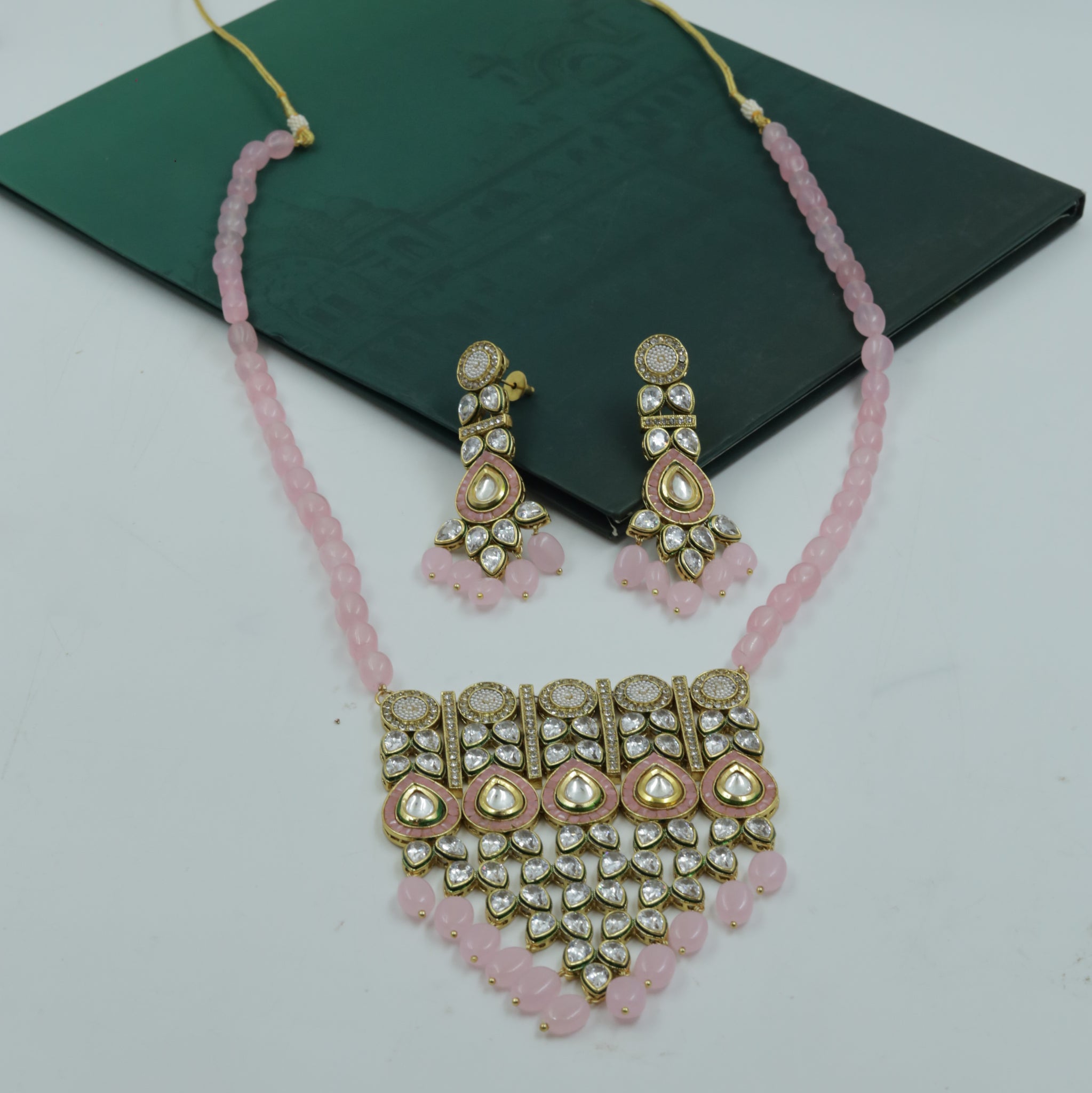 Polki  Long Necklace Set 20137-7321 - Dazzles Jewellery