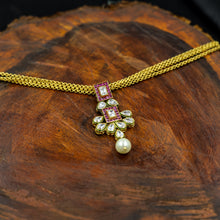 High Quality Light Weight Polki Pendant Set  7169-0295 - Dazzles Jewellery