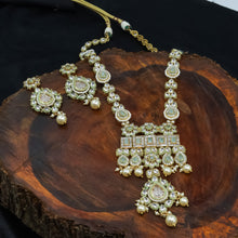 Polki Long  Necklace Set 17467-4640 - Dazzles Jewellery