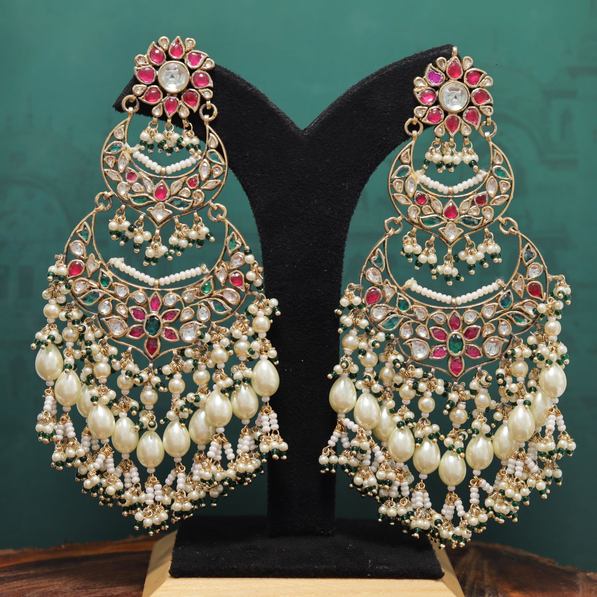 Chandbali Kundan Earring 4321-56