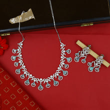Round Neck Zircon/AD Necklace Set 14856-08