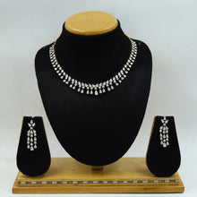 Round Neck Zircon/AD Necklace Set 14849-08