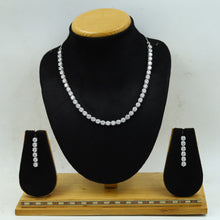 Round Neck Zircon/AD Necklace Set 14840-08
