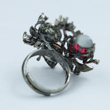 Stylish Zircon/AD Multi Color Adjustable Ring 17804-4986
