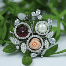 Stylish Zircon/AD Multi Color Adjustable Ring 17804-4986