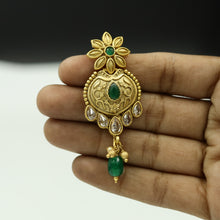 Green Gold Look Necklace Set 19490-6661