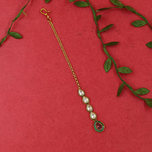 Ruby Green Maang Tikka 12481-8923