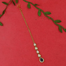 Ruby Green Maang Tikka 12481-8923