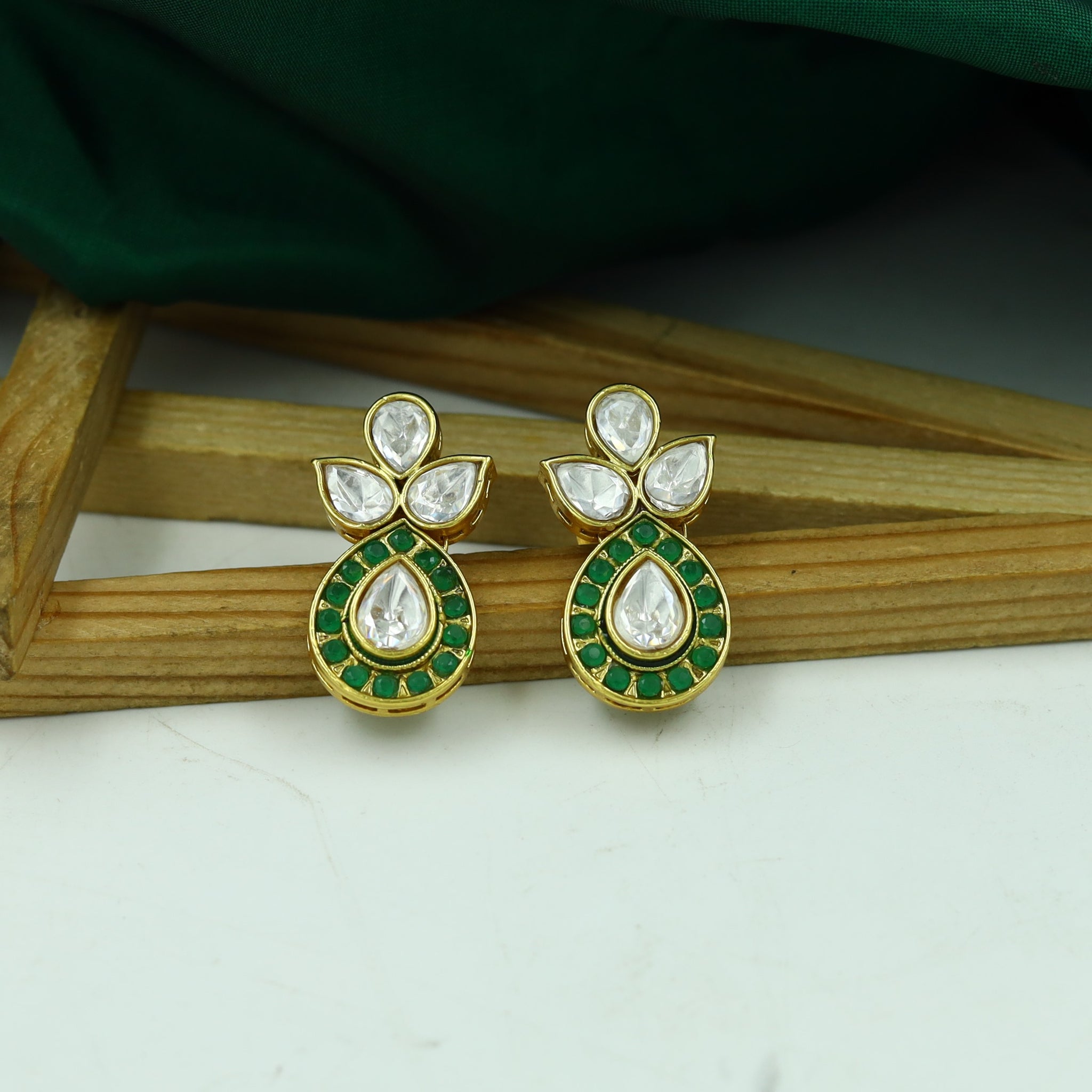 Light Polki Earring 14949-21