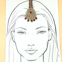 Ruby Maang Tikka