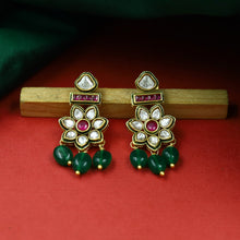 Round Neck Polki Necklace Set 11849-21