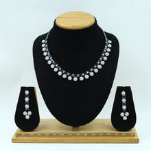 Round Neck Zircon/AD Necklace Set 6200-08