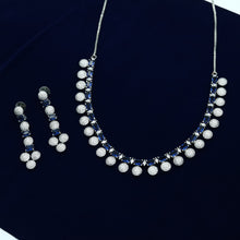 Round Neck Zircon/AD Necklace Set 6200-08