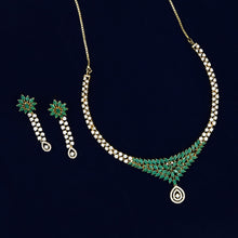 Round Neck Zircon/AD Necklace Set 8272-100