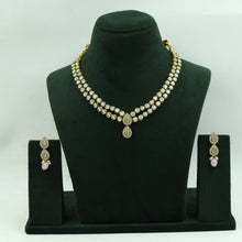 Round Neck Polki Necklace Set 14896-21