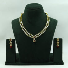 Round Neck Polki Necklace Set 14896-21