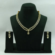 Round Neck Polki Necklace Set 14896-21