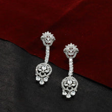 Silver Polish Zircon/AD Earring 9178-3682