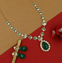 Sabyasachi Inspired Moissanite Heavy Kundan Pendant Set 15100-87