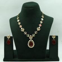 Sabyasachi Inspired Moissanite Heavy Kundan Pendant Set 15100-87