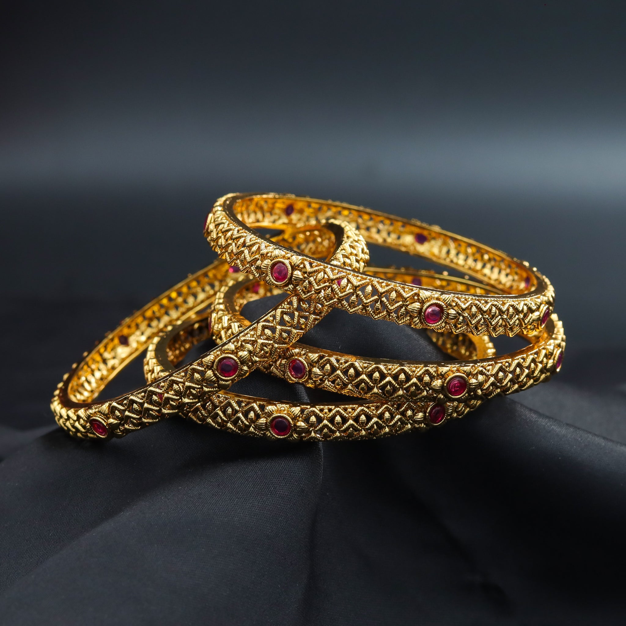 Gold Plated Bangles/Kada 7127-1