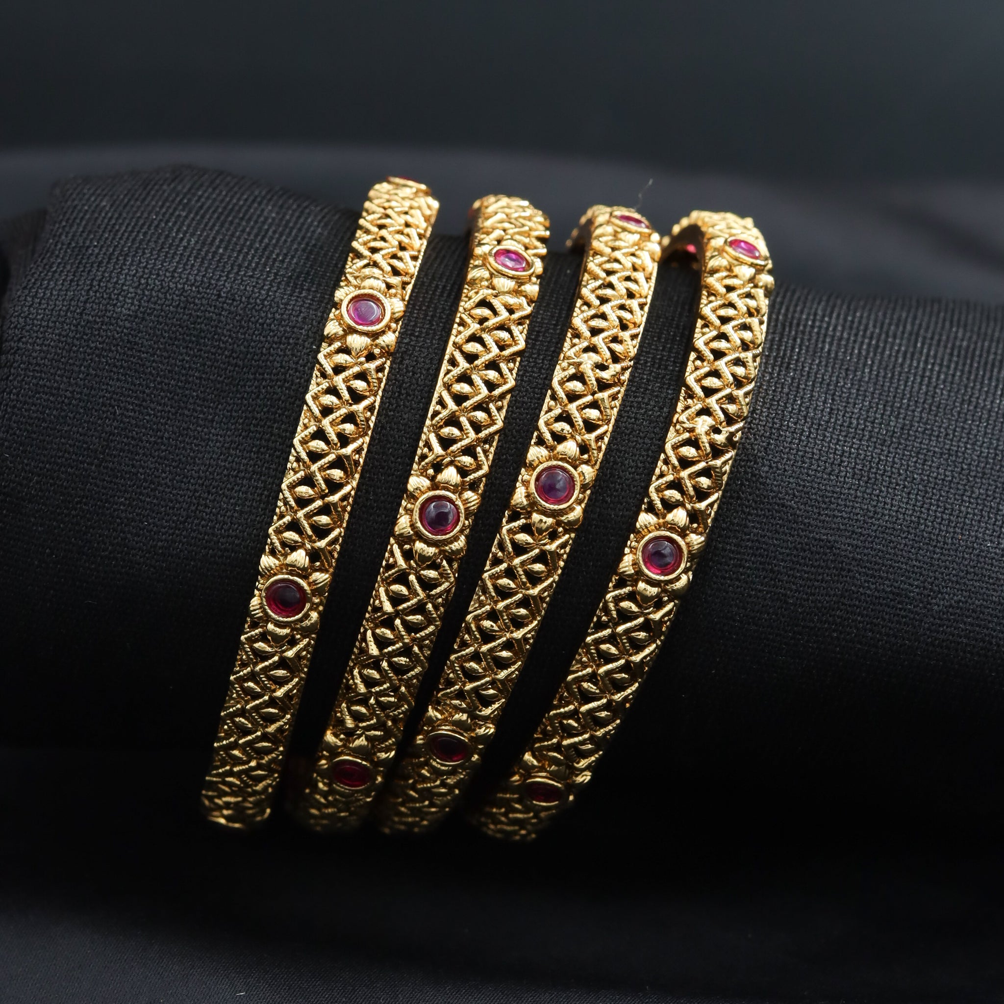 Gold Plated Bangles/Kada 7127-1