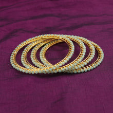 Gold Plated Mint Green Bangles/Kada 18250-5432