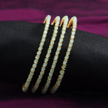 Gold Plated Mint Green Bangles/Kada 18250-5432