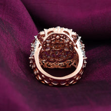 Zircon/AD Rose Gold Ring 18533-5715