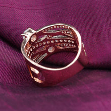 Zircon/AD Rose Gold Ring 9973-5202