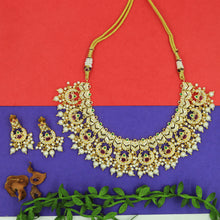 Round Neck Jadau Necklace Set 15977-65
