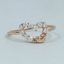 Rose Gold Silver Ring 15012-2157