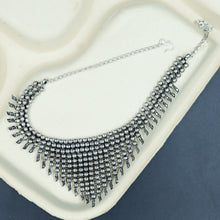 Round Neck Oxidized Necklace Set 7615-82