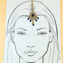 Blue Maang Tikka 10089-5414