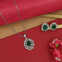 Stylish Zircon/AD Pendant Set 16409-69