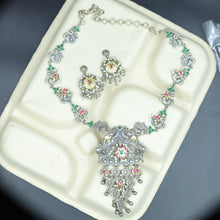 Long Neck Oxidized Necklace Set 4725-59