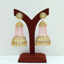 Mint Green  Golor Long Kundan Jhumki 10137-58