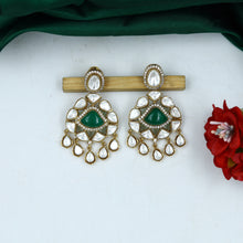 Sabyasachi Inspired Moissanite Danglers Kundan Earring 15078-87