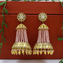 Mint Green  Golor Long Kundan Jhumki 10137-58