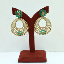 Green Mehandi Polish Chandbali 11058-6941