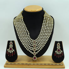 Round Neck Polki Necklace Set 16464-21