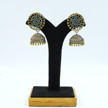 Green Oxidized Earring 11704-7837