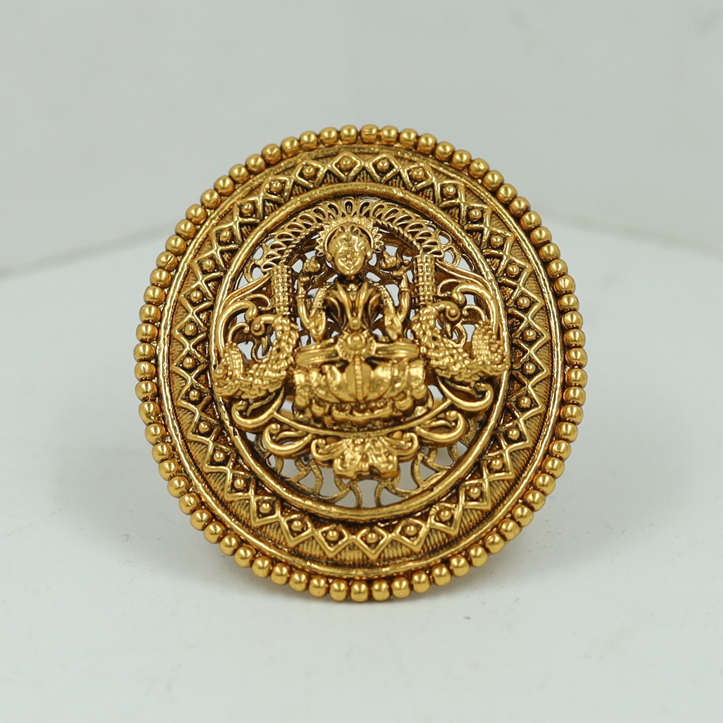 Antique Gold Finish Ring 10308-28