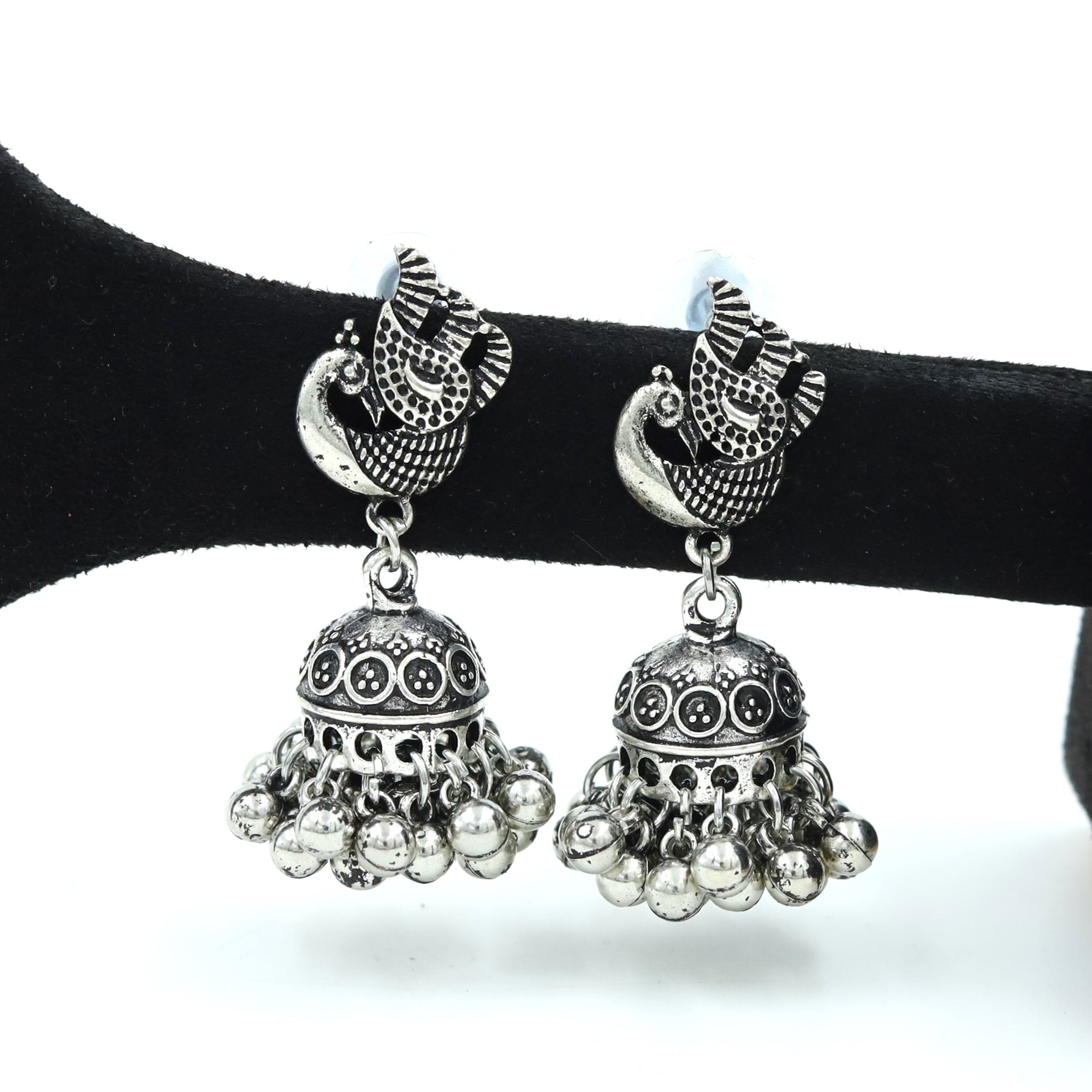 Jhumki Oxidized Earring 12626-28