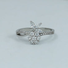 925 Hallmarked Pure Silver AD Ring 10338-5878