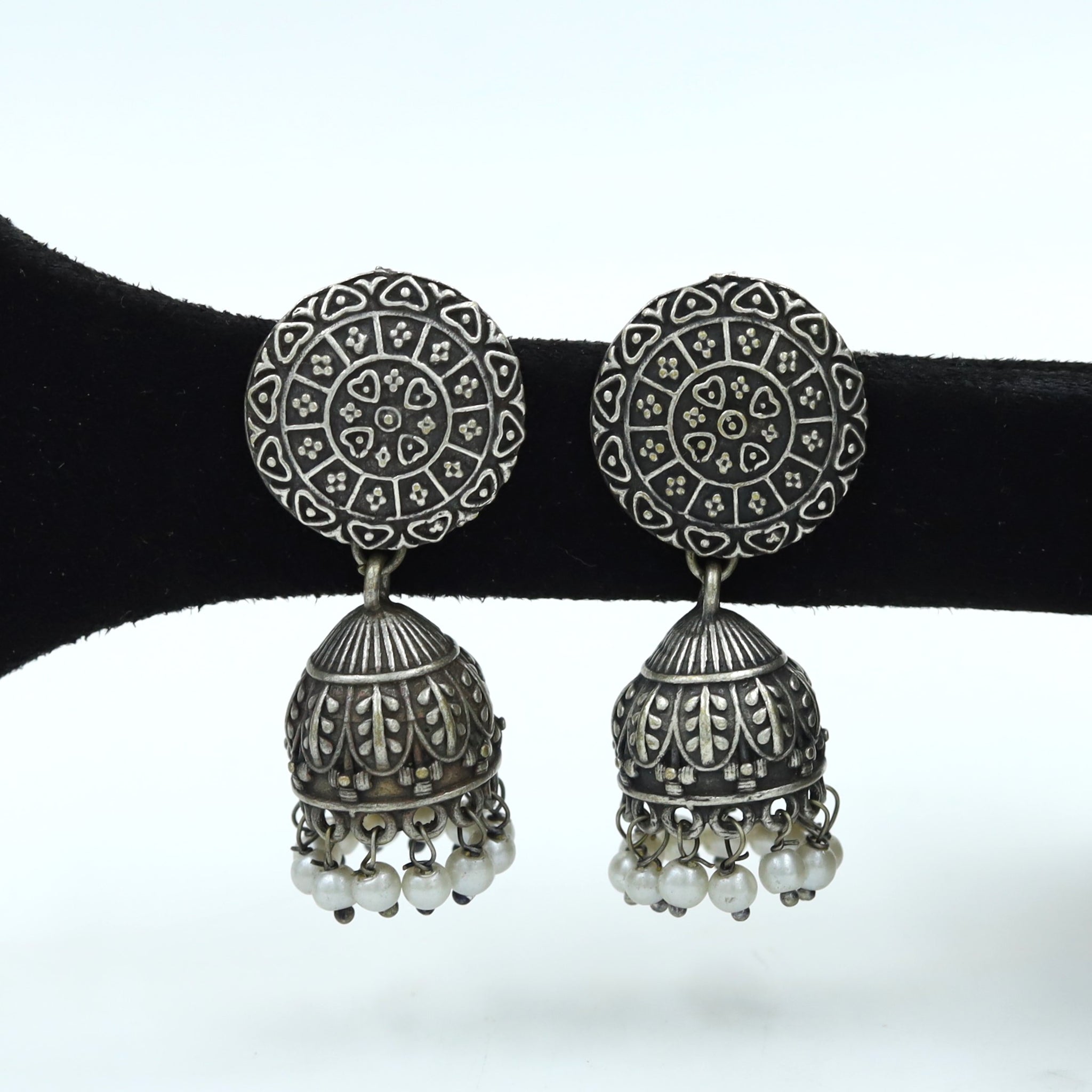 Jhumki Oxidized Earring 14039-100