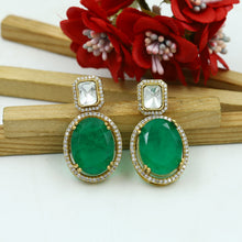 Sabyasachi Inspired Moissanite Medium Kundan Pendant Set 15083-87