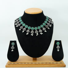 Round Neck Oxidized Necklace Set 9918-R